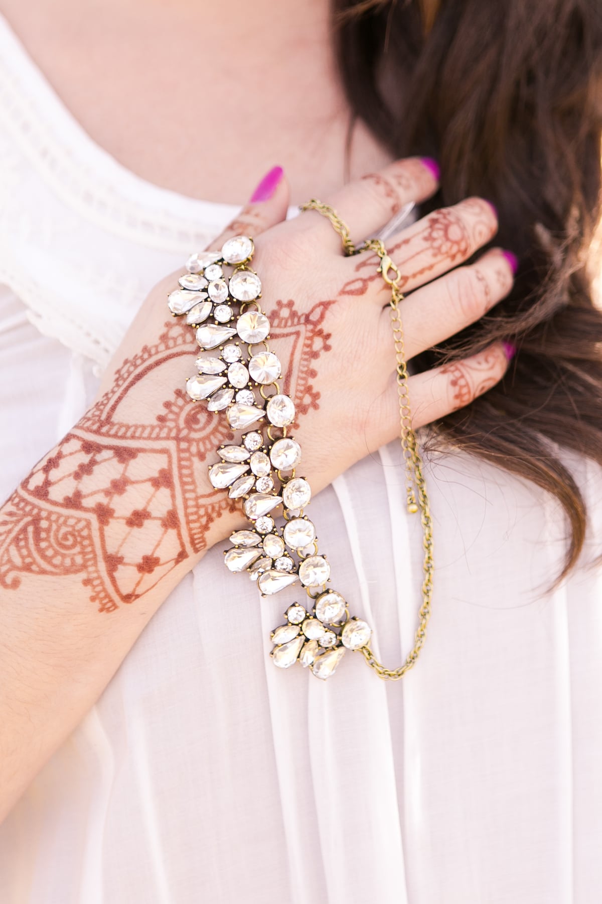 Easy Jewelry Bracelet Style Mehndi Design on Hand Back Side - YouTube