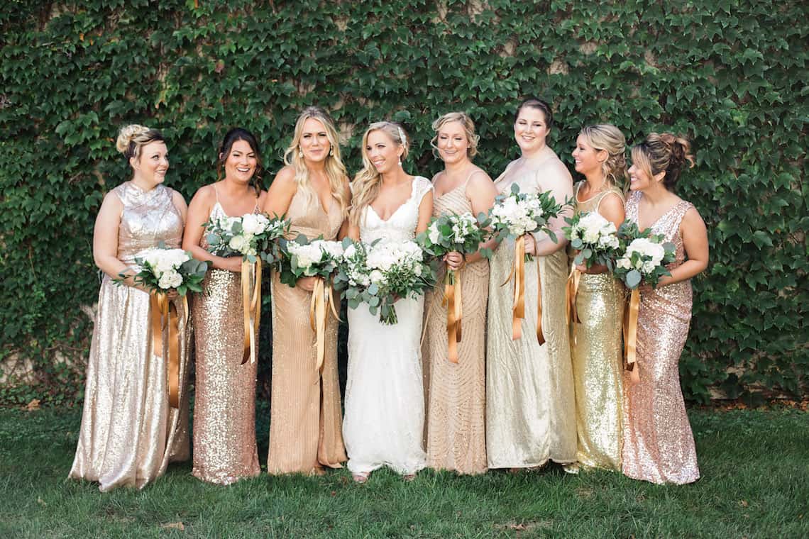 Gold Toned Bridesmaid Dresses