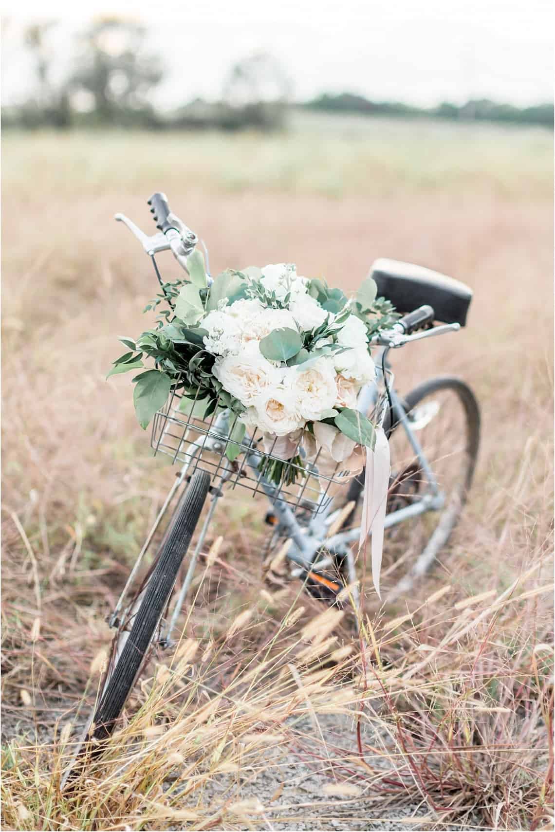 Wedding Bike with Bouquet in Basket