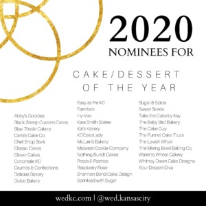 Wed KC Wedding Vendor Choice Awards 2020 Nominees for Cake/Dessert of the Year