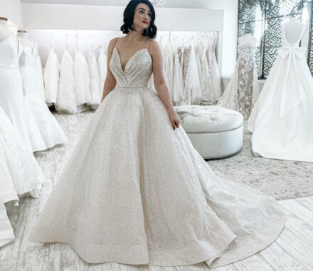Mimi's Couture Bridal Kansas City Wedding Dress grey