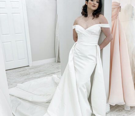 Mimi's Couture Bridal Kansas City Wedding Dress pink