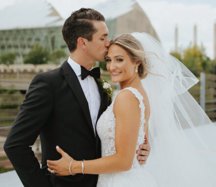 Veil Events Kansas City Wedding Planner WedKC Client Kiss