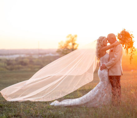 The Hilltop Kansas City Wedding Venue WedKC Couple Sunset