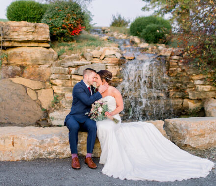 The Hilltop Kansas City Wedding Venue WedKC Couple Waterfall