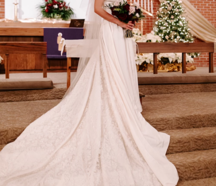 Bridal By SHL Kansas City Salon Wedding Dress Shop WedKC Bride Dress Stairs Kelsie Crockett Photography