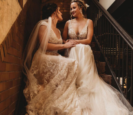 Wild Fyre Co Wedding Photography Kansas City Wedkc Bride Stairs Love is Love