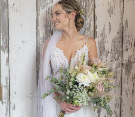 Perfect Petals Weddings and Events Florist Kansas City WedKC Bride Bouquet Wall