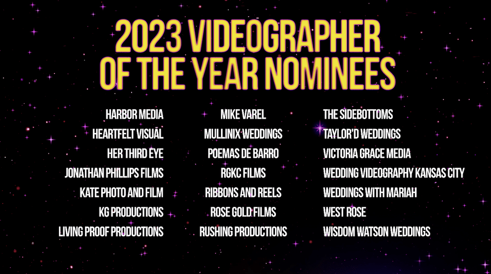 2023 Kansas City Wedding Vendor Choice Awards by Wed KC Nominees Videographer 2