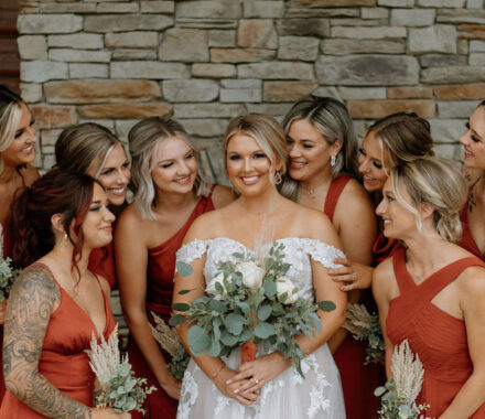 Heartland Lodge Kansas City WedKC Wedding Venue Bridesmaids Bouquets