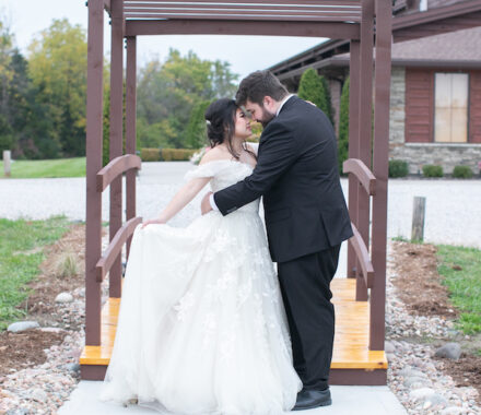 Heartland Lodge Kansas City WedKC Wedding Venue Bridge Couple