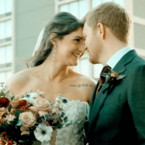 Focus Films Kansas City Wedding Videography WedKC Nuzzle Couple Bouquet