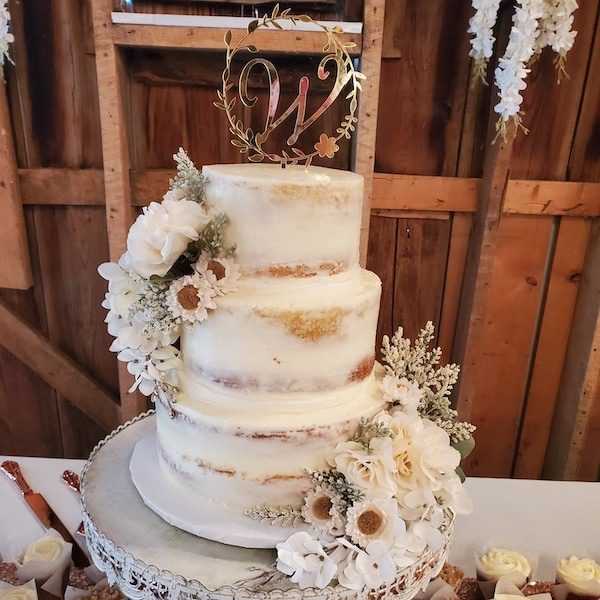 Andreas Sweet Occasions Kansas City Wedding Cake Dessert WedKC Naked Floral