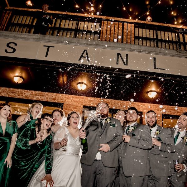 Angela Needs Shipps Kansas City Wedding Photography WedKC Bridal Party Champagne