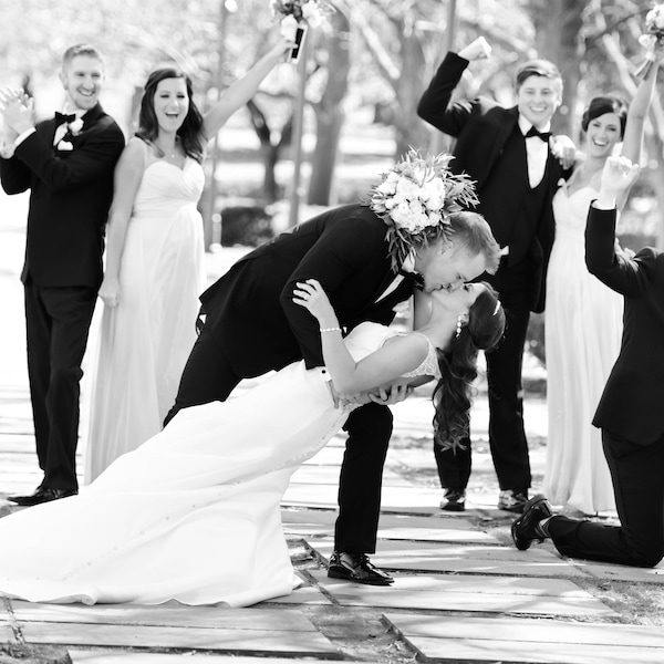 Angela Needs Shipps Kansas City Wedding Photography WedKC Bride Groom Dip Bridal Party