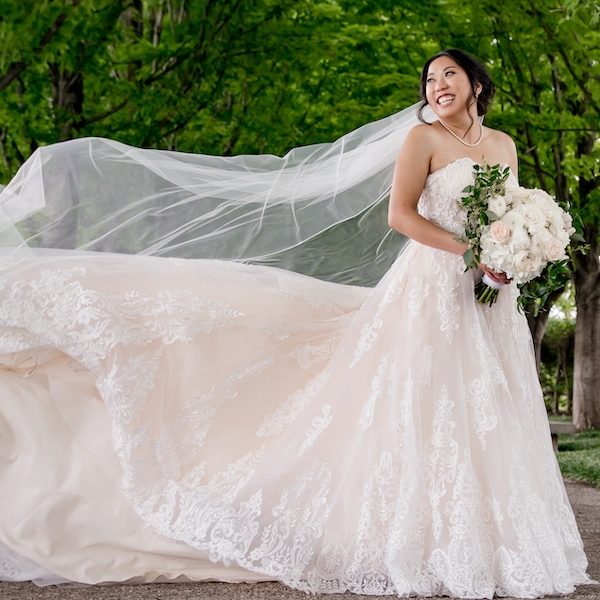 Angela Needs Shipps Kansas City Wedding Photography WedKC Dress Veil Bride Bouquet