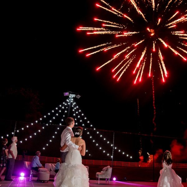 Angela Needs Shipps Kansas City Wedding Photography WedKC Reception Fireworks