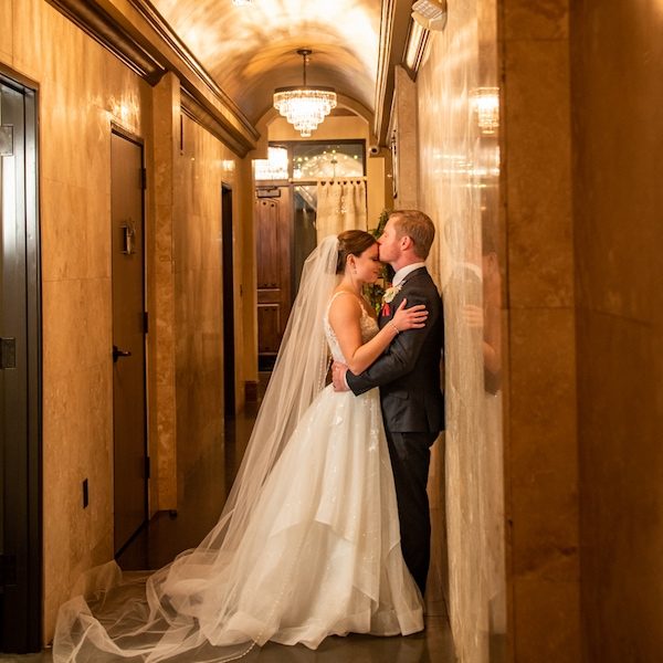 Angi's Art Kansas City Wedding Photography WedKC Bride Groom Sweet Hallway
