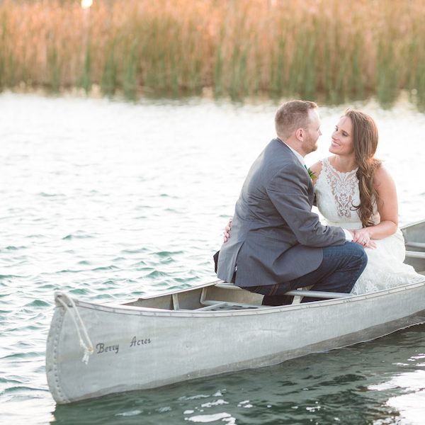 Berry Acres Wedding Venue Kansas City canoe