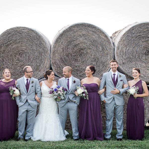 Berry Acres Wedding Venue Kansas City hay