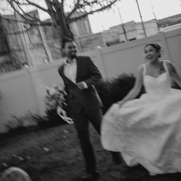 Bride Groom Running
