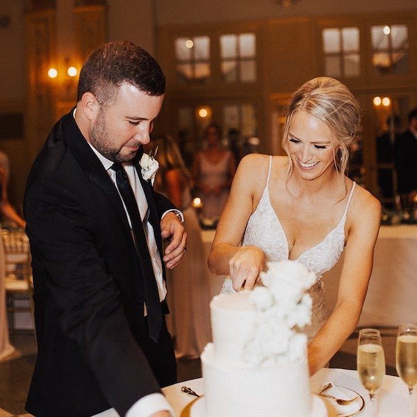 Brittany Maurine Bridal Kansas City Wedding Planner WedKC Bride Cake Cutting