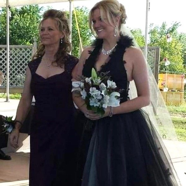 Cline's Custom Alterations Kansas City Wedding Dress Black