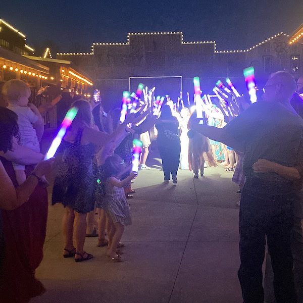 DB Entertainment Kansas City Wedding DJ WedKC Light Up Stick Exit