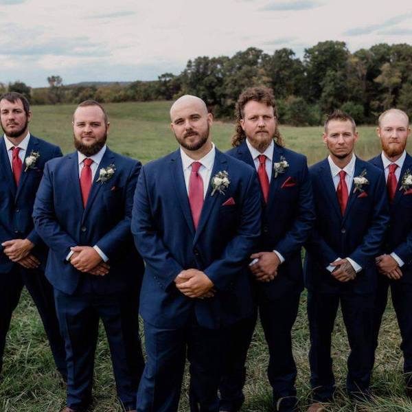 Dan Dan the Wedding Man Kansas City Menswear Suit WedKC Blue Red