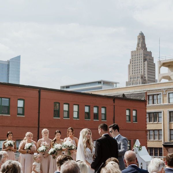 Elizabeth West Photography Kansas City Wedding Photographer WedKC Rooftop Ceremony