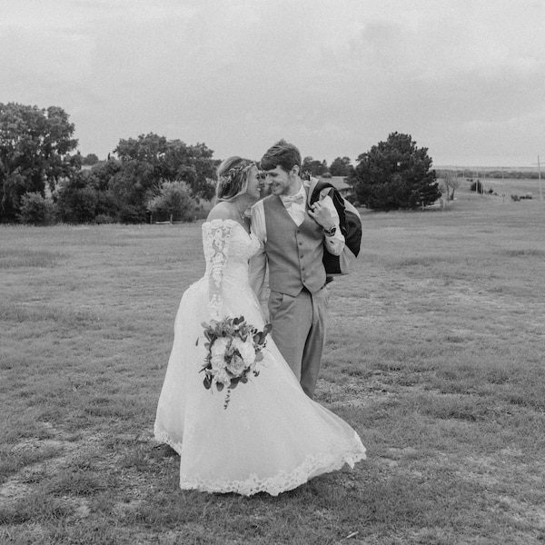 Lina Rose Photography Kansas City Wedding Photographer WedKC Black White Bride Groom