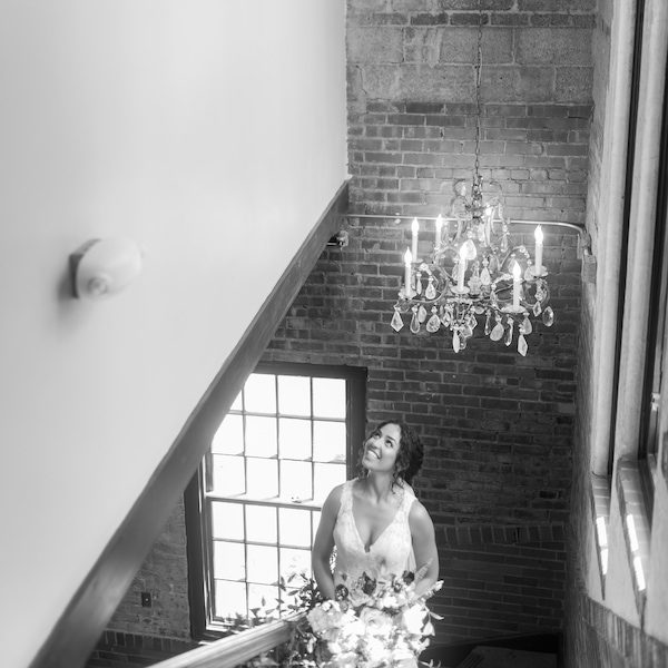 Lina Rose Photography Kansas City Wedding Photographer WedKC Bride Stairs