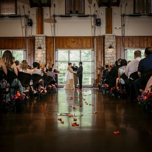 Lodge at Ironwoods WedKC Kansas City Wedding Venue Indoor Ceremony