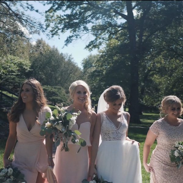 Minor Film Co Kansas City WedKC Wedding Videography Bridesmaids Walking