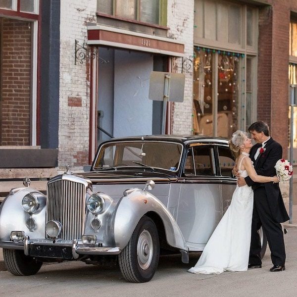 Pech Limousine Kansas City Wedding Transportation Services WedKC Bride Groom Classic Car