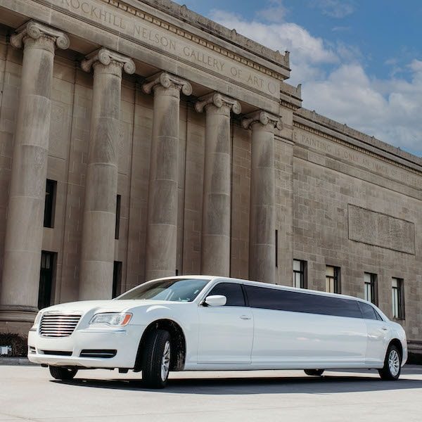 Pech Limousine Kansas City Wedding Transportation Services WedKC White Limo