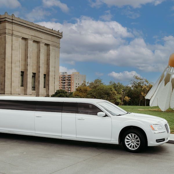Pech Limousine Kansas City Wedding Transportation Services WedKC White Stretch Limo