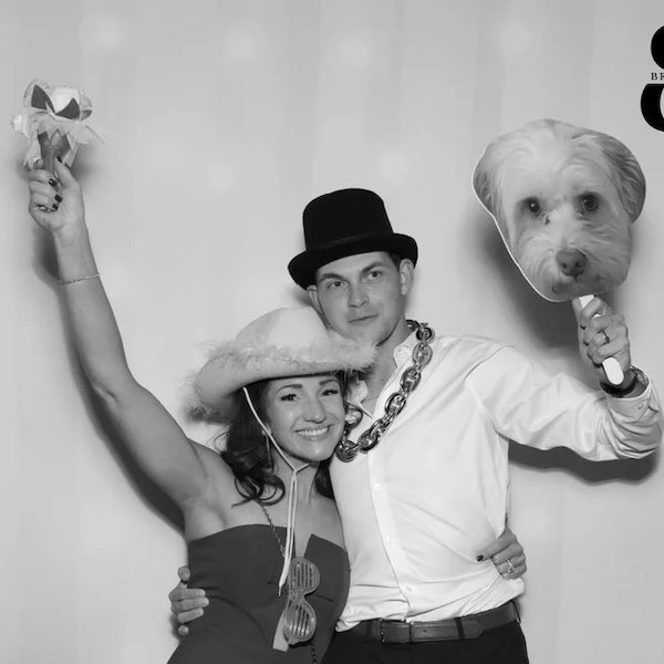 Photo Booth by HK Kansas City KC Wedding WedKC Black & White