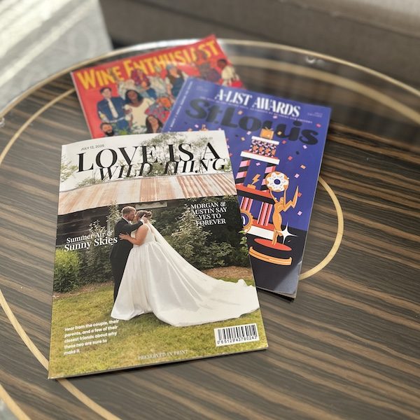 Preserved in Print Kansas City Wedding Magazine Coffee Table