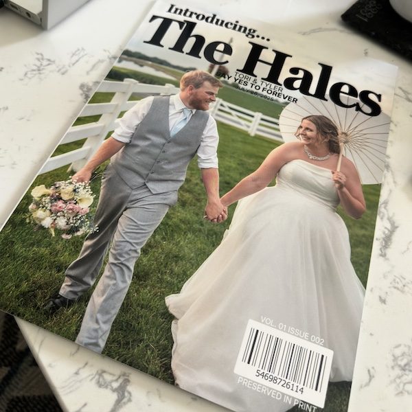 Preserved in Print Kansas City Wedding Magazine Cover Couple