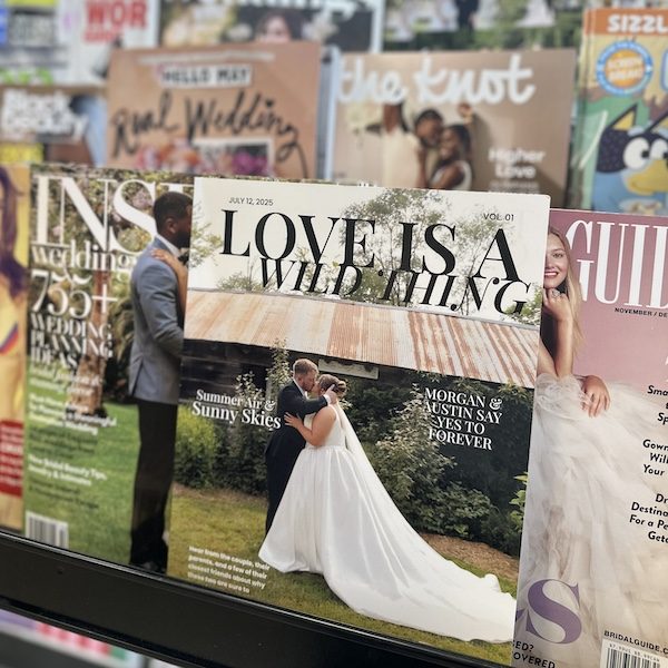 Preserved in Print Kansas City Wedding Magazine Shelf