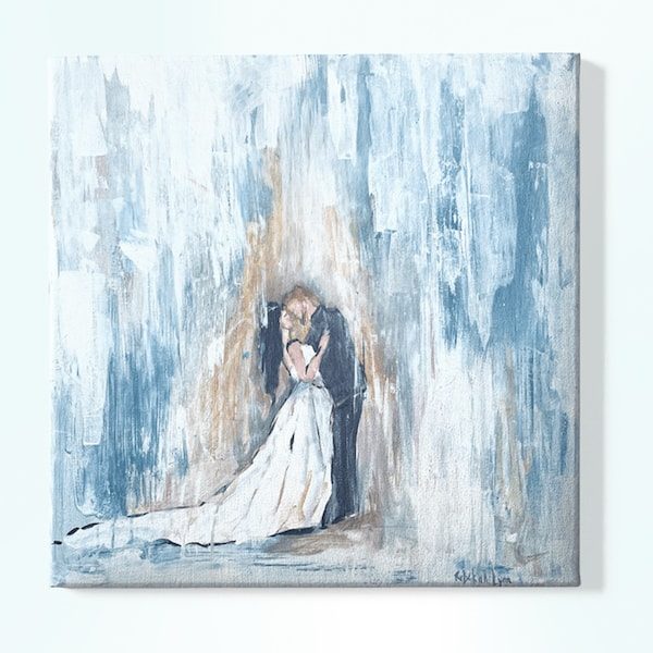 Rebekah Lynn Live Wedding Painter WedKC Canvas Print