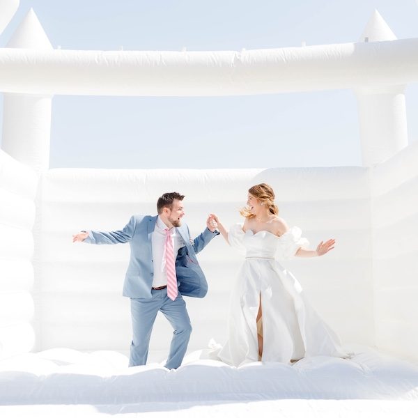 Sheree Nicole Photography WedKC Kansas City Wedding Photographer Jump Castle Bride Groom