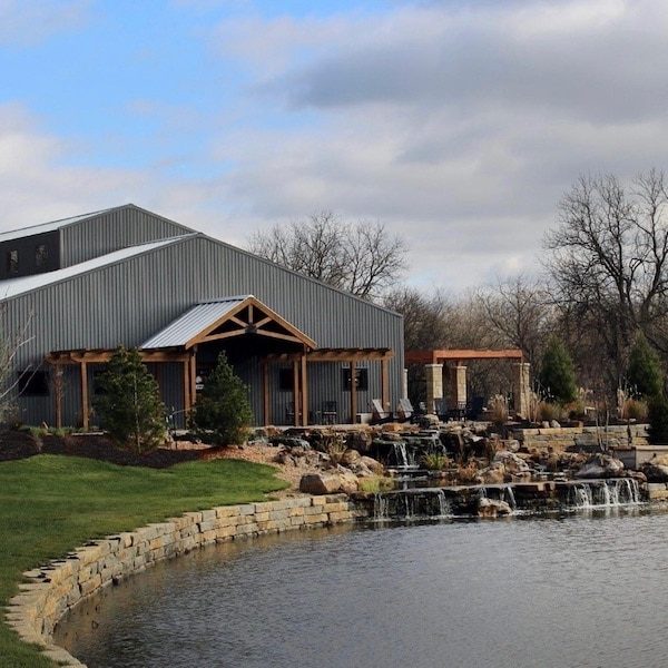 The Bowery KC Kansas City Wedding Venue Wedkc Waterfall Pond