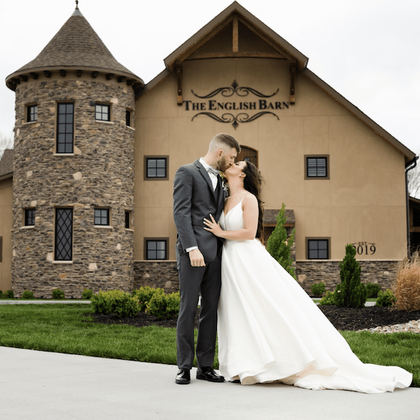 The English Barn Kansas City Wedding Venue WedKC Bride Groom Front