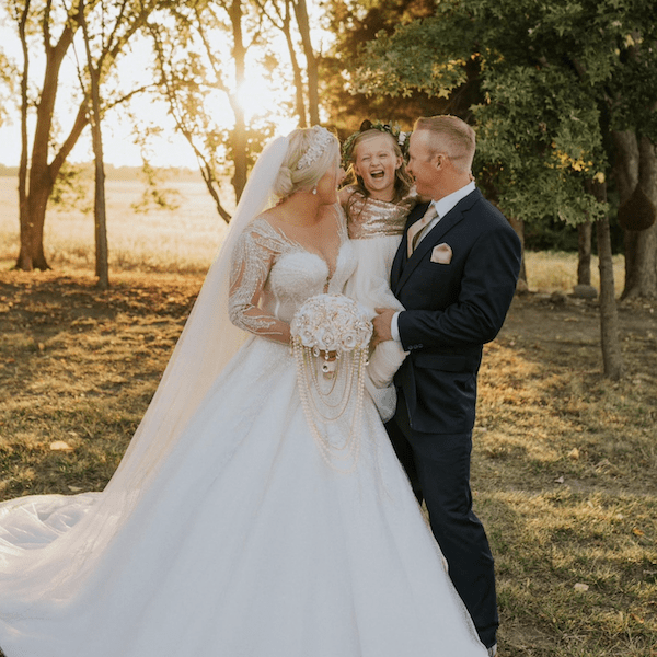 The English Barn Kansas City Wedding Venue WedKC Flower Girl Couple Field