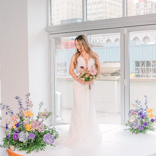 The Gallery Event Space Kansas City Wedding Venue Bride Gown Floral