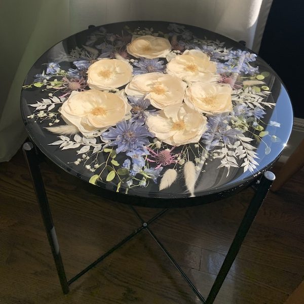 The Garden Gallery KC Wedding Kansas City WedKC Floral Preservation Black Side Table