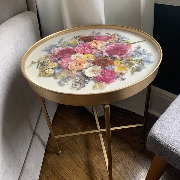 The Garden Gallery KC Wedding Kansas City WedKC Floral Preservation Side Table