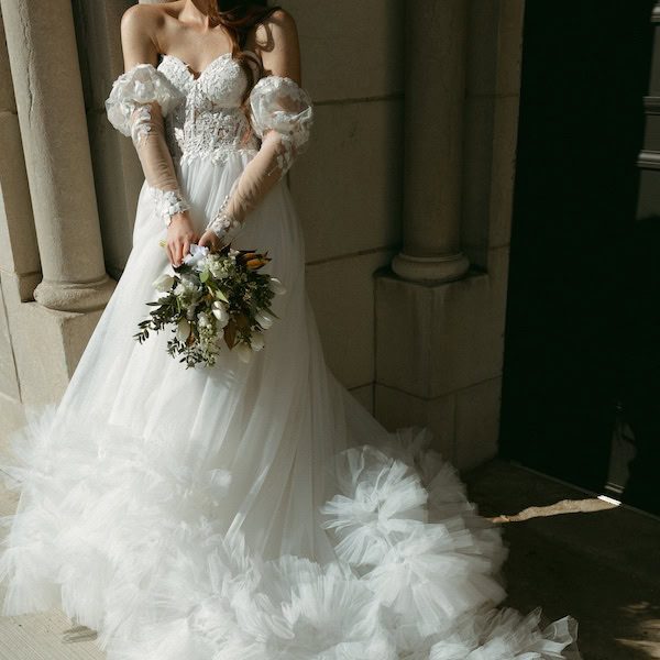 The Gathering KC Kansas City Wedding Venue Dress Outside